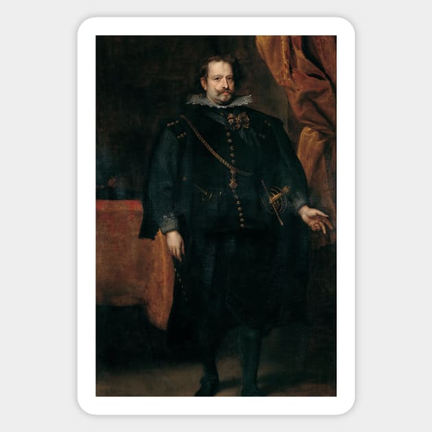 Diego de Mexia, Marquess of Leganes by Anthony van Dyck Sticker by Classic Art Stall